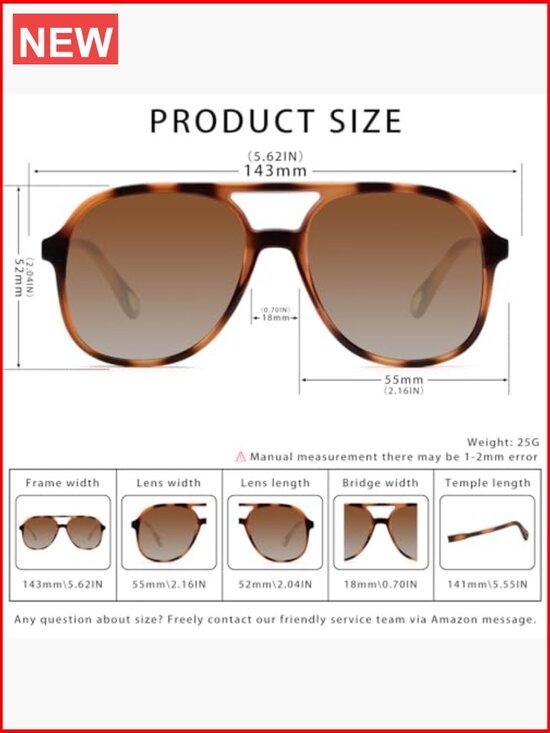 Retro Square Double Bridge Aviator Sunglasses UV400 Unisex 3 Pack main image 7